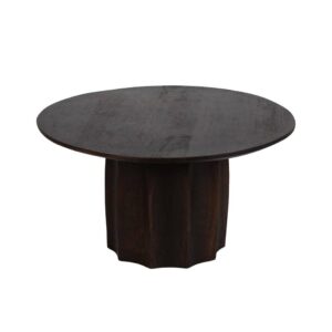 Mesa de Centro de Madera de Mango Marrón 75 cm - Diseño Rústico y Moderno para Salones Elegantes