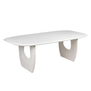 Mesa de Comedor de Madera de Acacia Blanco Rozado 220 cm - Elegancia y Confort para tu Hogar