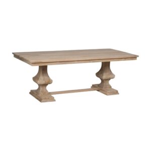 Mesa de Comedor de Madera de Mango Blanco Rozado 210 cm - Elegante y Funcional para tu Hogar