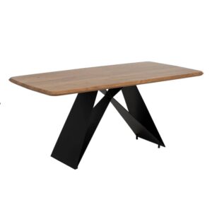 Mesa de Comedor de Madera y Metal de 170 cm - Diseño Moderno y Elegante para Salón, Ideal para Reuniones Familiares