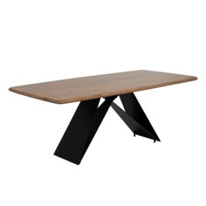 Mesa de Comedor de Madera y Metal de 200 cm - Diseño Moderno y Elegante para Salón
