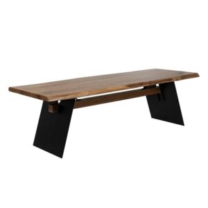 Mesa de Comedor de Madera de Acacia y Metal Industrial 260 cm - Diseño Elegante y Resistente para Salón