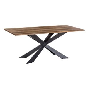 Mesa de Comedor Moderna Negra y Marrón de 180 cm - Diseño Elegante y Funcional para tu Hogar