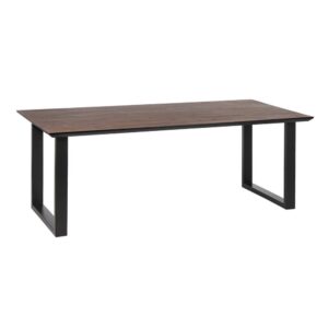 Mesa de Comedor de Madera de Acacia y Hierro Negro 200x100 cm - Diseño Robusto y Elegante para Comedores Modernos