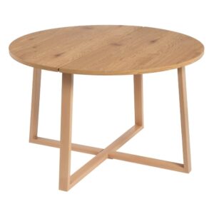 Mesa de Comedor Redonda Natural DM 120 cm - Diseño Acogedor y Funcional para tu Hogar