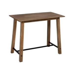 Mesa de Madera de Mango Natural 110 cm - Elegante y Rústica para Comedor y Salón