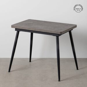 Mesa Extensible Giratoria Gris Metal-Madera 75 cm - Ideal para Espacios Compactos y Diseño Moderno
