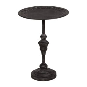 Mesita Compacta de Metal Gris Oscuro 60 cm - Diseño Moderno y Elegante para Espacios Reducidos