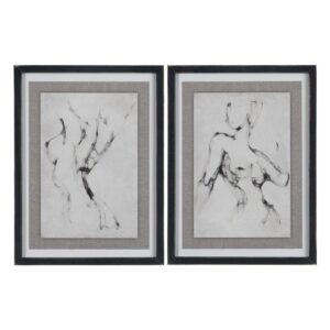 Pack de 2 Cuadros de Impresión en Madera Desnudo 40 cm - Decoración Moderna y Elegante para Hogar y Estudio