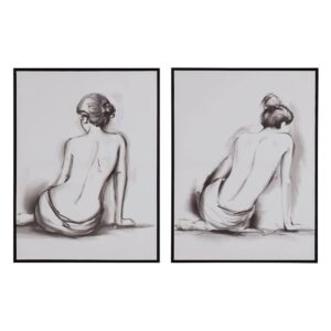 Pack de 2 Cuadros Impresión Mujeres en Lienzo 60 cm - Arte Moderno y Elegante para Decorar tu Hogar