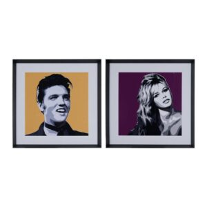 Pack de 2 Cuadros de Impresión Pop Art 53 x 53 cm - Arte Moderno para Decoración de Hogar y Oficina