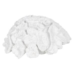 Pack de 2 Figuras de Coral Blanca de Resina - Decoración Elegante de 11 cm para Hogar y Oficina