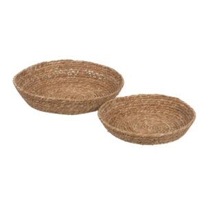 Pack de 2 Centros de Mesa de Fibra Natural - Decoración Elegante de 7 cm para tu Hogar