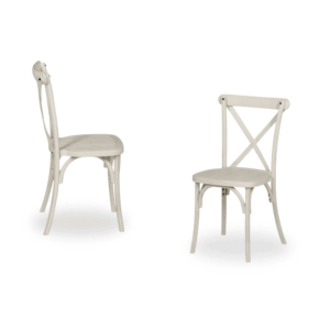 Pack de 2 Sillas Lawson de Polipropileno Blanco - Diseño Moderno y Confort Ergonomico (89 cm)