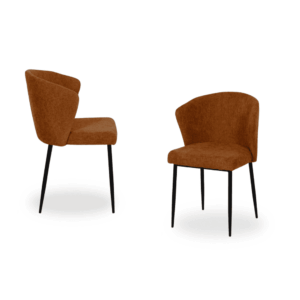 Pack de 2 Sillas Denver Marrón de Diseño Funcional con Estructura Metálica - Comodidad y Estilo para tu Hogar (80 cm)