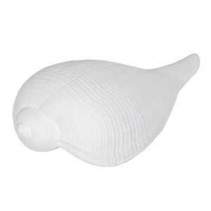 Pack de 4 Figuras de Caracola Blanca de Resina - Decoración Marítima de 5 cm para Hogar y Oficina