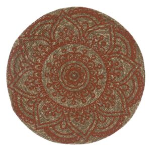 Pack de 4 Salvamanteles de Terracota en Fibra de Flor de Jacinto - 38 cm, Diseño Impreso para Decoración de Mesa