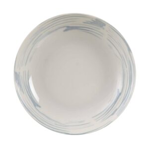 Pack de 6 Platos Hondos de Porcelana Azul y Blanco de 21 cm - Elegancia y Funcionalidad para tus Comidas