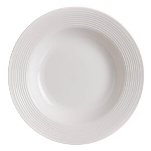Pack de 6 Platos Hondos de Porcelana Blanca de 22,5 cm - Elegancia y Práctica para Sopas y Guisos, Aptos para Microondas y Lavavajillas