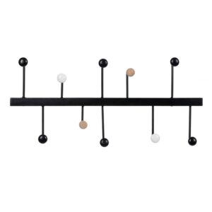 Percha Negra de Metal de 60 cm - Resistente y Elegante para Organizar tu Ropa