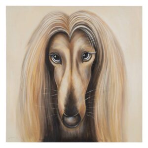 Pintura de Galgo sobre Lienzo 120 cm - Arte Acrílico Elegante para Decoración de Interiores