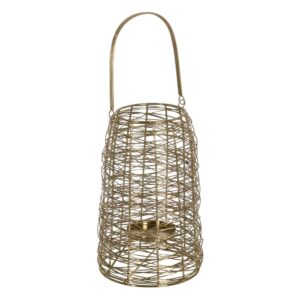 Portavelas Dorado de Acero Inoxidable de 31,5 cm - Elegancia y Estilo para tu Hogar