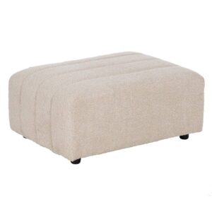 Puf Beige Tejido para Salón 60 cm - Asiento Compacto y Elegante, Ideal para Decorar y Optimizar Espacios Reducidos
