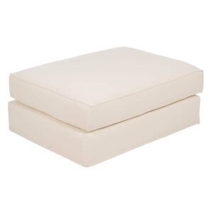 Puf Crema Tejido para Salón 44 cm - Elegante y Versátil, Ideal para Decorar y Relajarse