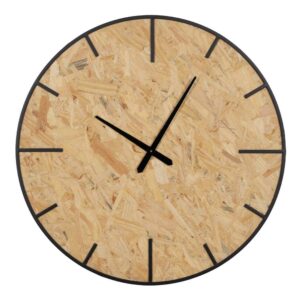 Reloj Decorativo de Hierro Natural y Negro de 80 cm - Diseño Moderno y Elegante para Tu Hogar