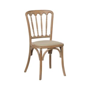 Silla Jerwin Beige de Madera y Tejido - Elegante y Cómoda para Comedor y Sala de Estar, 92 cm, Soporta 130 kg
