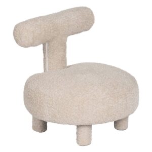 Silla Beige Tejido Baylor para Salón - Diseño Moderno y Confortable, 49 cm, Ideal para Espacios Elegantes