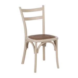 Silla Nolric de Madera de Olmo y Asiento de Ratán - Diseño Elegante y Confortable 88,5 cm