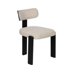 Silla de Madera y Lino Bicolor Maverick 77 cm - Diseño Elegante y Confortable para Comedor y Oficina