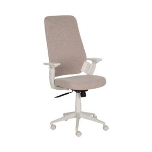 Silla de Oficina Gralden Beige - Ergonomía y Diseño Moderno (Altura Ajustable, Reposabrazos Regulables, Ruedas Giratorias)