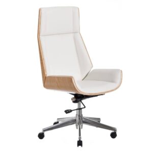 Silla de Oficina Blanca Theo - Comodidad y Estilo Moderno con Altura Ajustable y Estructura Duradera