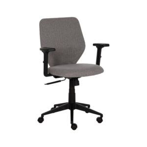 Silla de Oficina Ergonomica Derwin en Crema y Gris - Ajustable, Confortable y Moderna - 94,50 cm - Ideal para Espacios de Trabajo