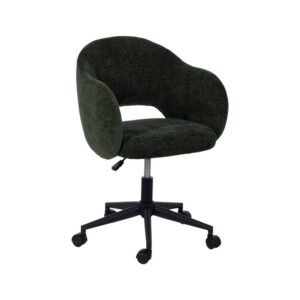 Silla de Oficina Moderna Melnor Verde en Tejido 100% Poliéster - Ergonomía y Confort Ajustable (85 cm)