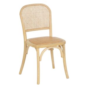 Silla de Olmo Franklin con Asiento de Ratán Trenzado - Elegancia Natural para Comedores y Salones (86 cm)