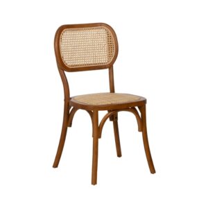 Silla Miel de Madera de Olmo Zorlin - Diseño Clásico y Confort Ergonomico 88 cm para Comedores y Oficinas
