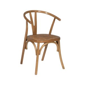 Silla Camden de Madera de Haya y Ratán en Color Miel - Elegancia y Confort para tu Hogar (81 cm)