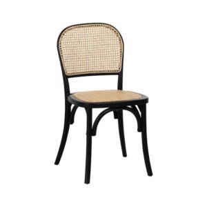 Silla Negra de Madera de Olmo Brevin 86 cm - Elegancia y Modernidad para Comedores y Oficinas