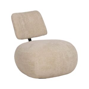 Sillón Beige Compacto de Tejido Contemporáneo - Diseño Minimalista y Ergonómico para Espacios Modernos (67 cm)