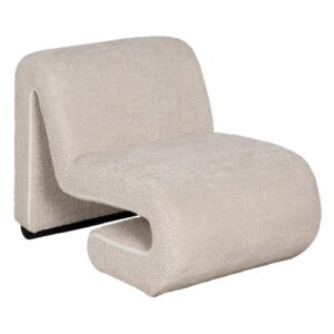 Sillón Beige de Tejido 100% Poliéster para Salón - Diseño Moderno y Ergonómico, 63 cm de Elegancia y Confort