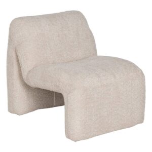 Sillón Beige de Tejido 100% Poliéster para Salón - Diseño Moderno y Acogedor, 69 cm de Elegancia y Comodidad