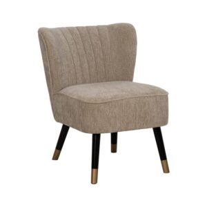 Sillón Beige Ergonómico de Tejido Suave y Resistente - Diseño Acogedor para Salón y Rincón de Lectura - 74 cm, Soporta hasta 200 kg
