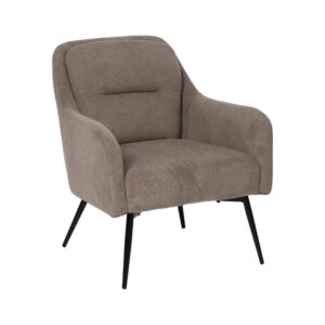 Sillón Taupe Moderno con Patas de Metal - Diseño Elegante y Confort Ergonomico (79 cm) para Salones y Oficinas