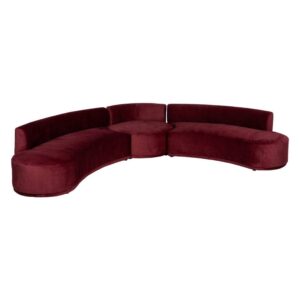 Sofá 3 Piezas Burdeos de Tejido 405 cm - Elegancia y Comodidad para tu Salón Moderno