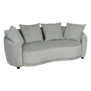 Sofá 3 Plazas Hielo Tejido Marrón 197 cm - Diseño Elegante y Confortable para tu Salón, Cojines Desenfundables y Estructura Robusta