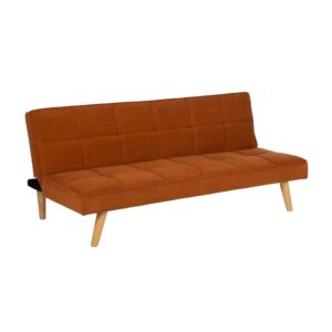 Sofá Cama Naranja de Madera Eucalipto y MDF, Diseño Funcional 73 cm - Confort y Estilo para tu Hogar