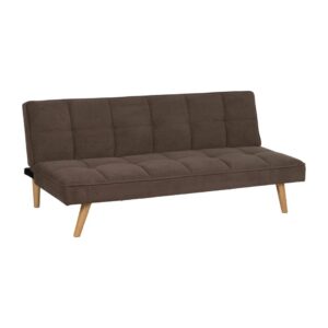 Sofá Cama Taupe Moderno de Madera Eucalipto - Diseño Chic y Funcional 175x97 cm para Espacios Reducidos